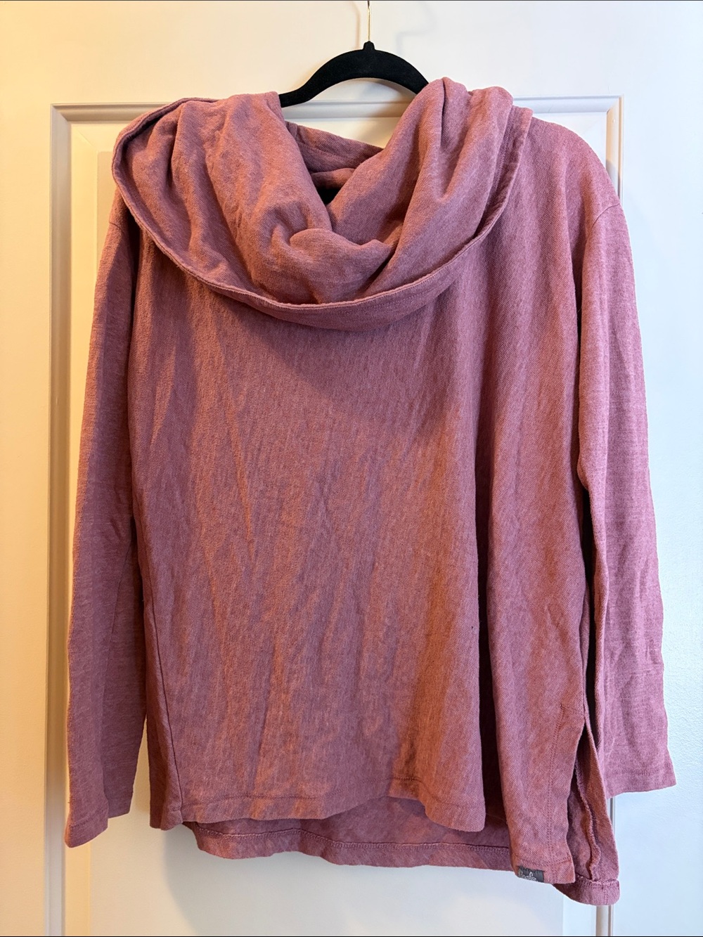 Prana Lightweight Organic Cotton Cowlneck Sweater - Mauve Rose